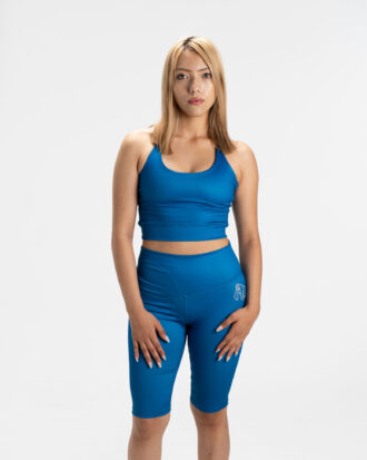 Short Biker Azul Turquesa