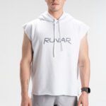 Hoodie blanco sin mangas