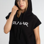 Hoodie negro sin mangas